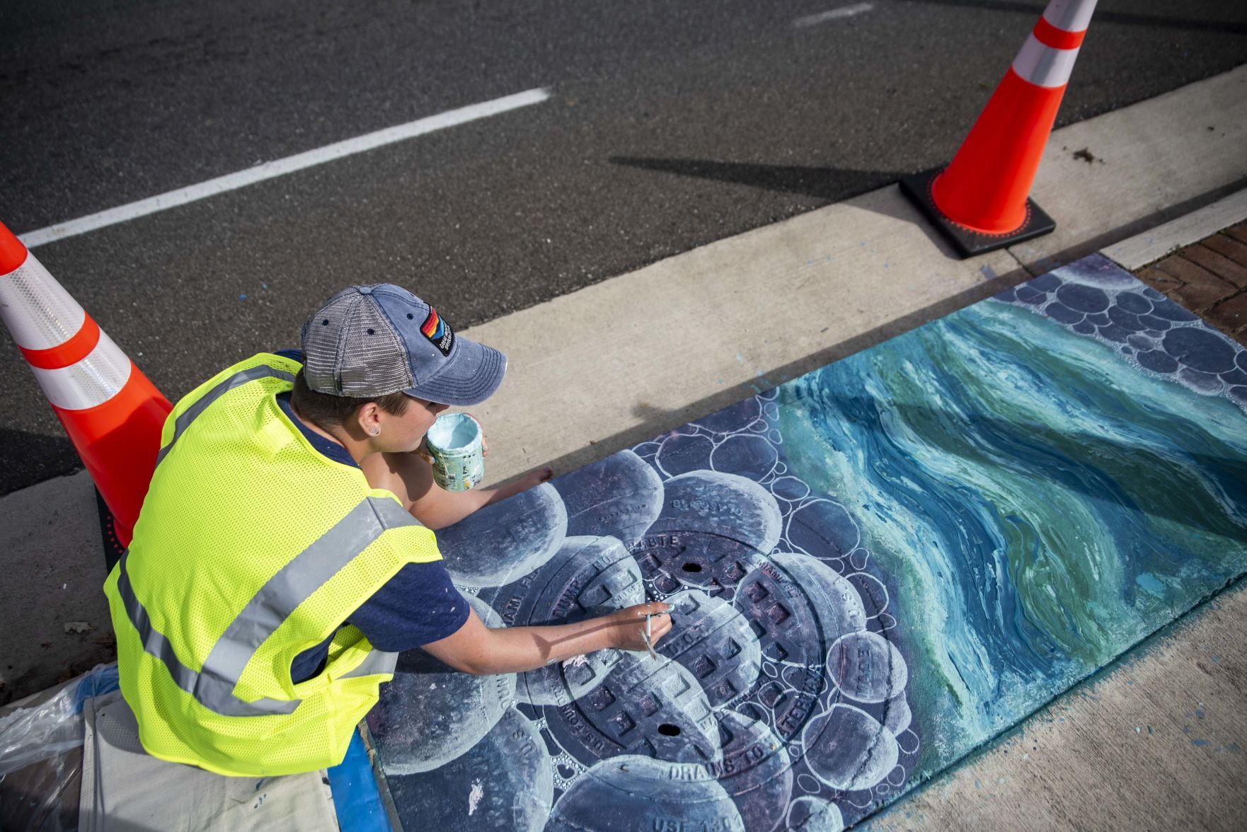 Storm drain mural
